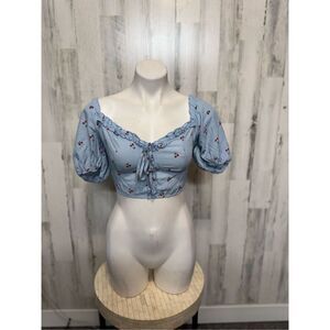 Blue crop top